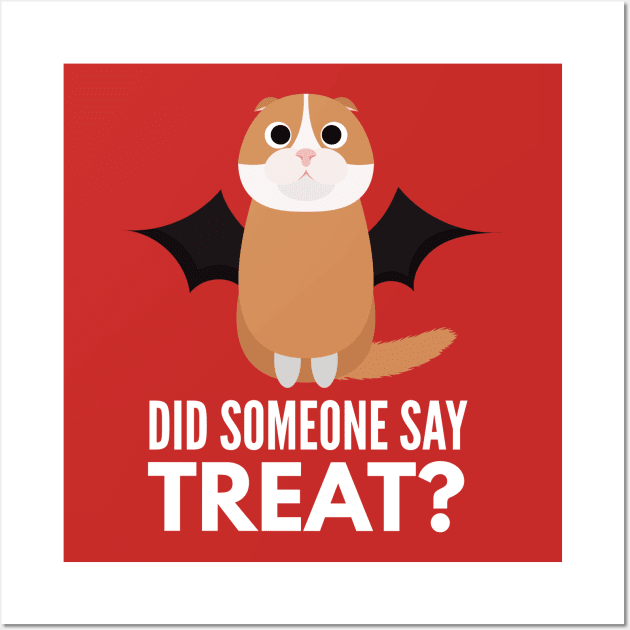 Scottish Fold Halloween Trick or Treat Wall Art by DoggyStyles